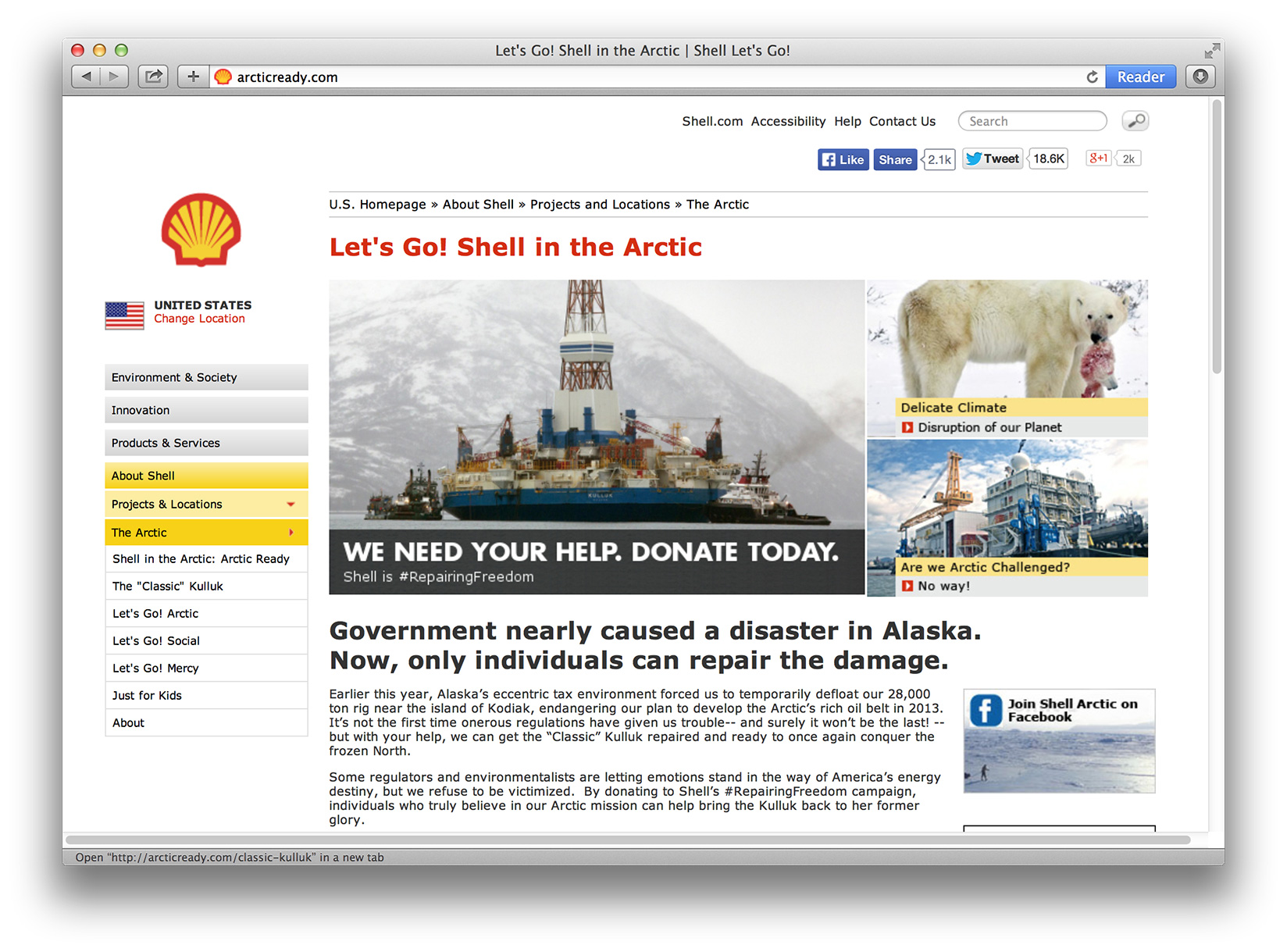 Arctic Ready homepage